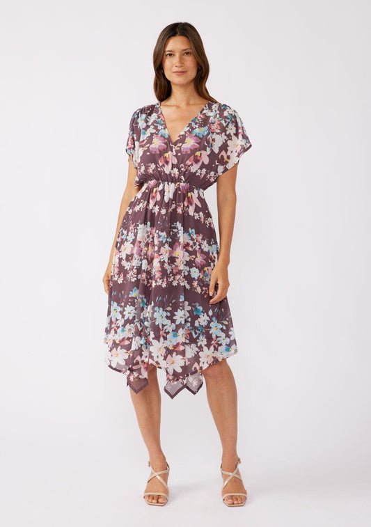 Nocturnal Petal Midi Dress
