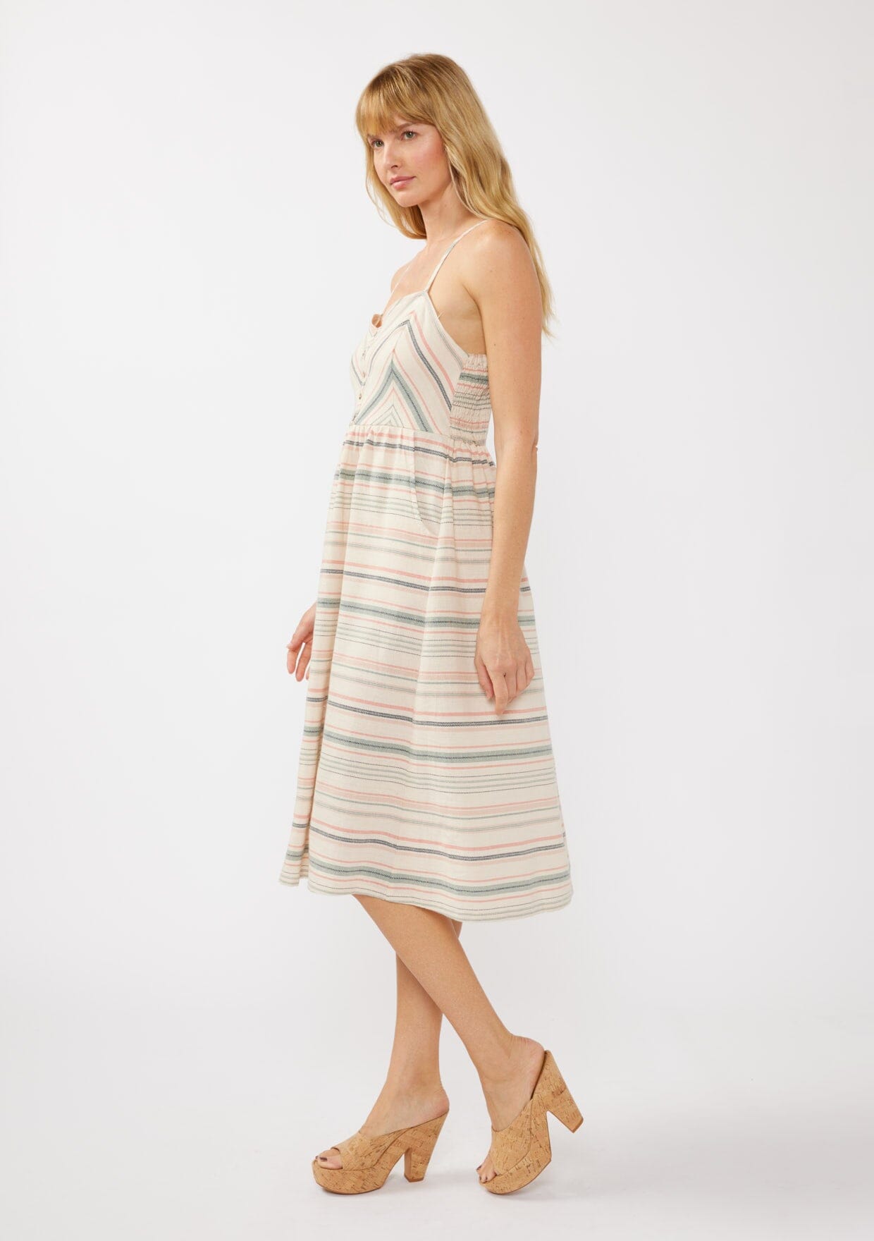 Kelsey Striped Midi Dress