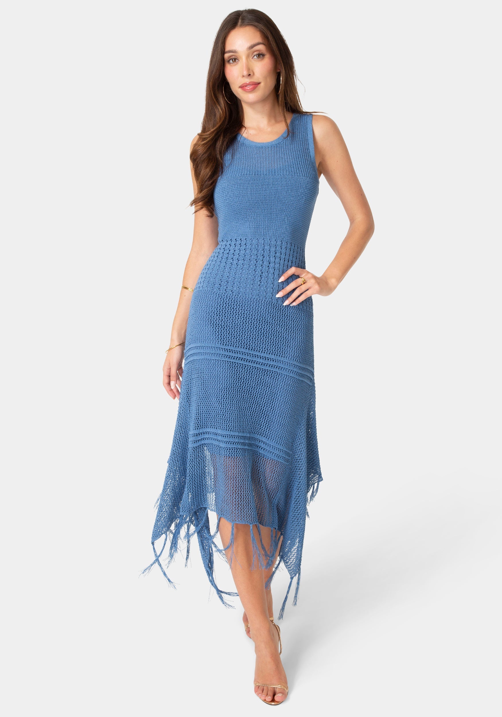 Crochet Tank Sweater Dress