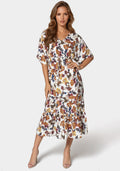 Printed Kimono Dress