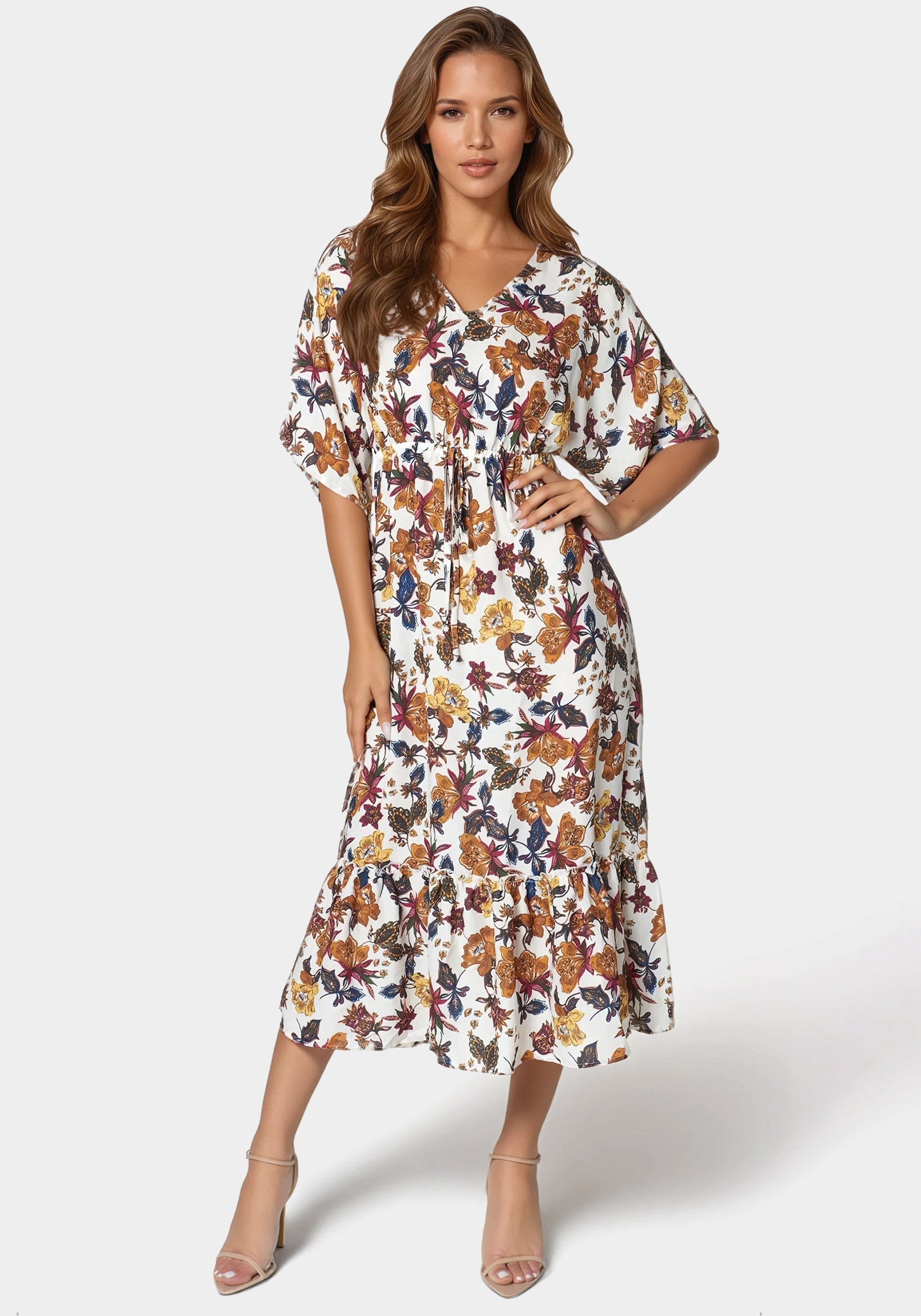 Printed Kimono Dress