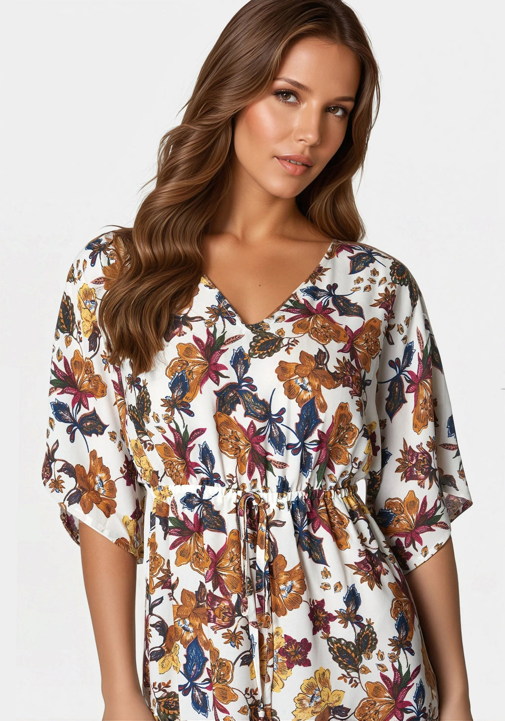 Printed Kimono Dress
