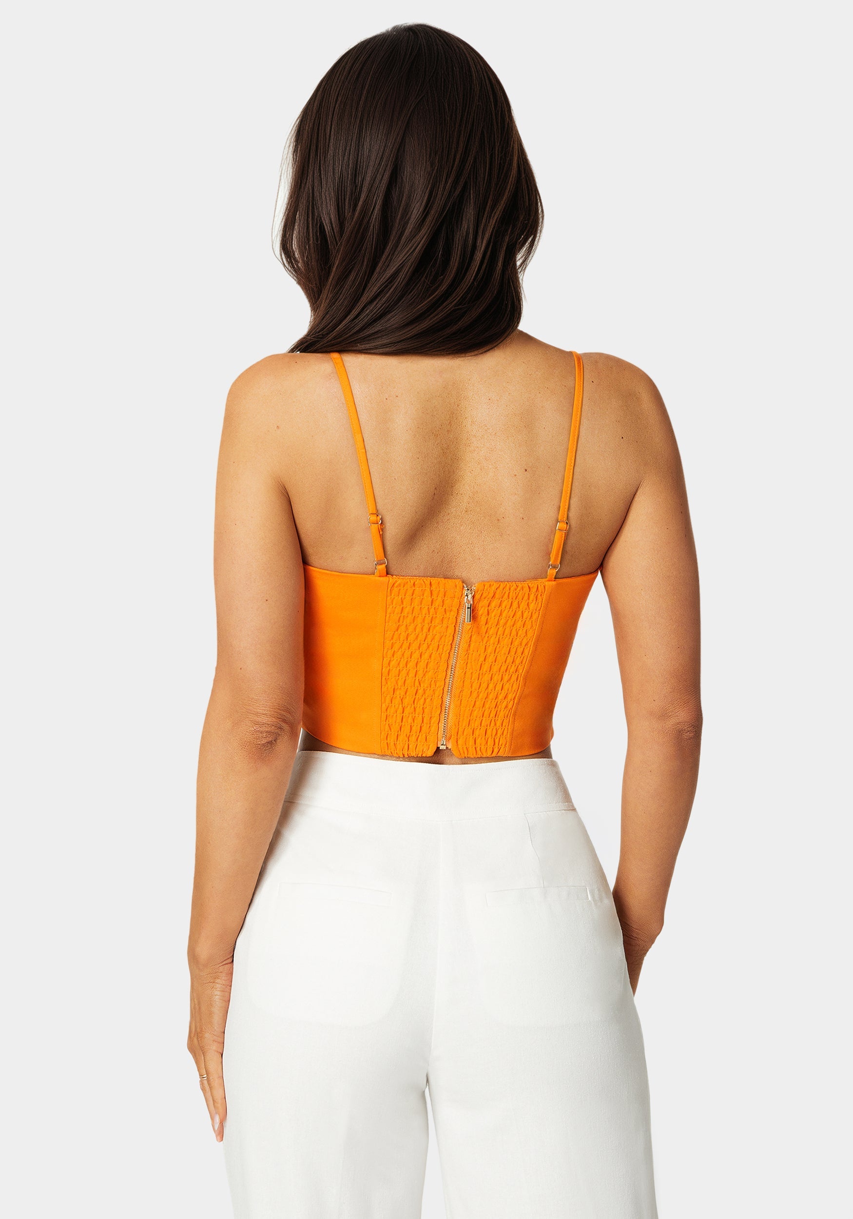Spaghetti Strap Pleated Top