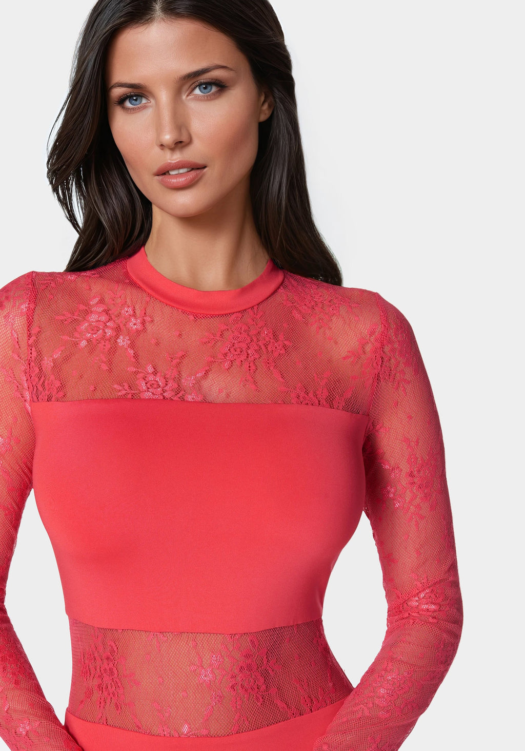 Multi Lace Inset Midi Dress