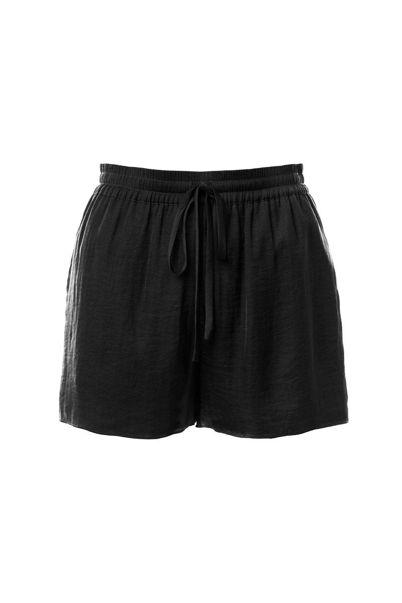Milani High Waist Satin Shorts Black