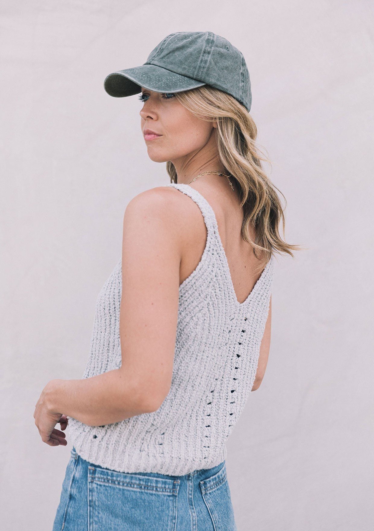 Rustic Ribbed Sweater Tank Top