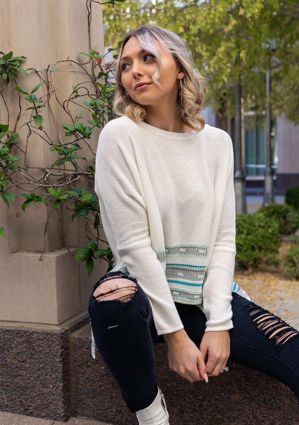 California Stripes Knit Pullover