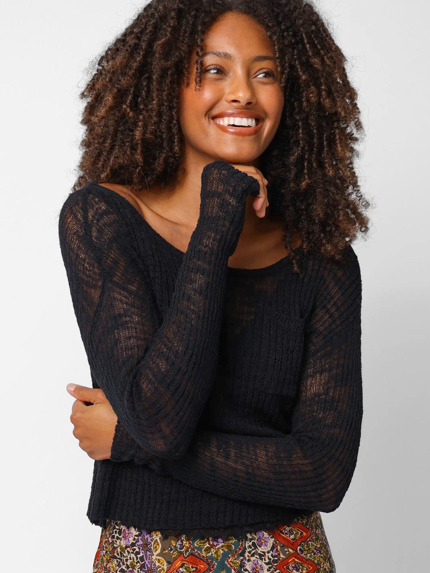 Patti Layering Sweater - Black
