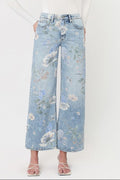 Waitlist 8/1 • Bellamy High Rise Vintage Floral Wide Leg Jeans Light Wash