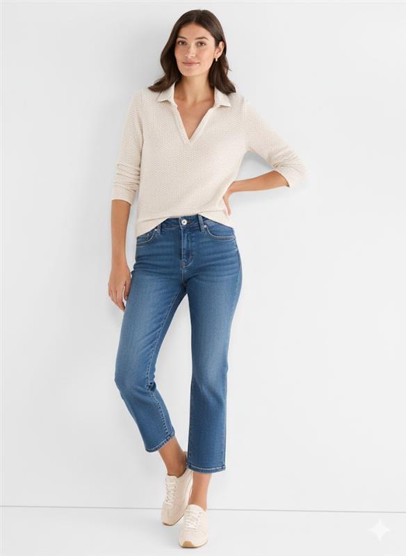 Textured Tuck Stitch Knit Polo