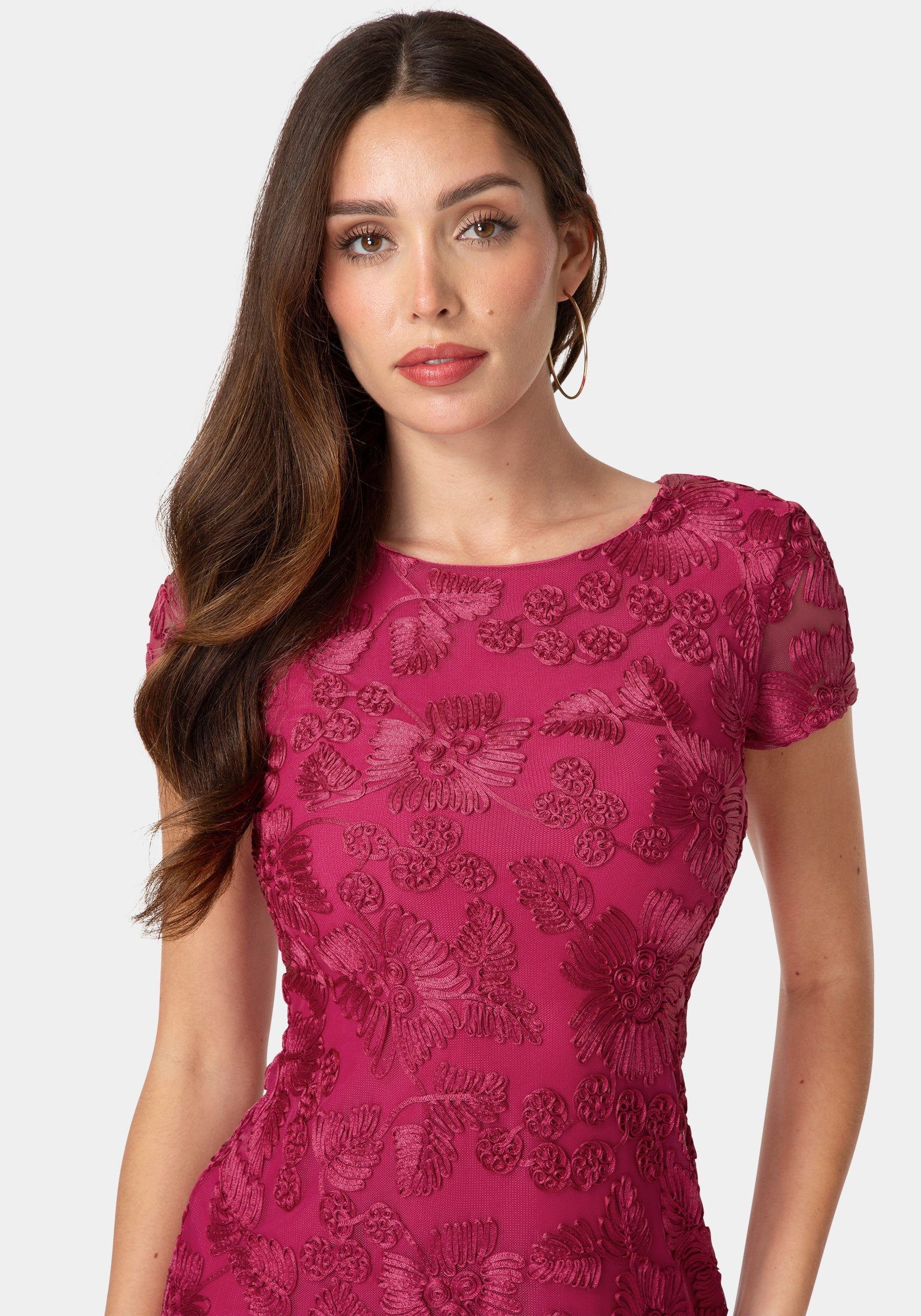 Soutache Short Sleeve Dress