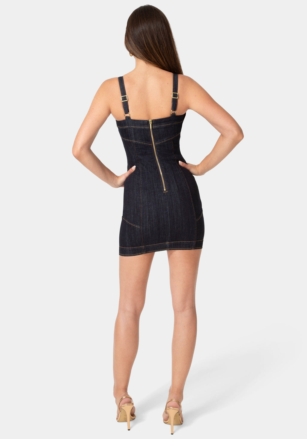 Fitted Mini Denim Dress