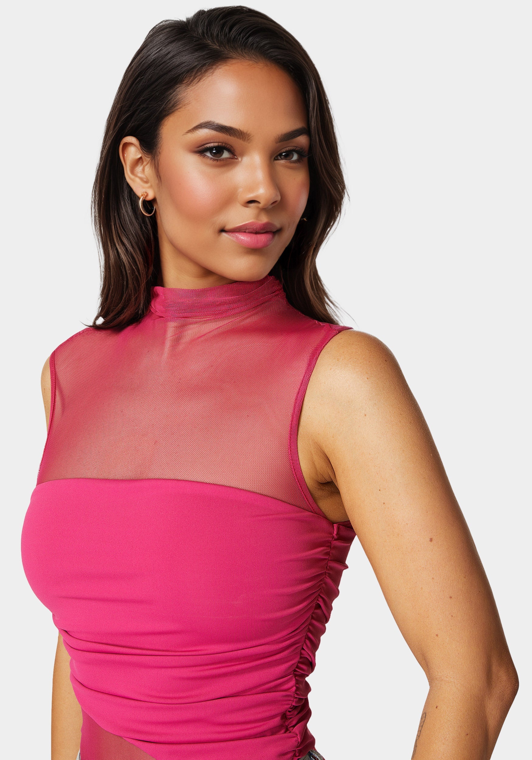 Draped Knit Bodysuit
