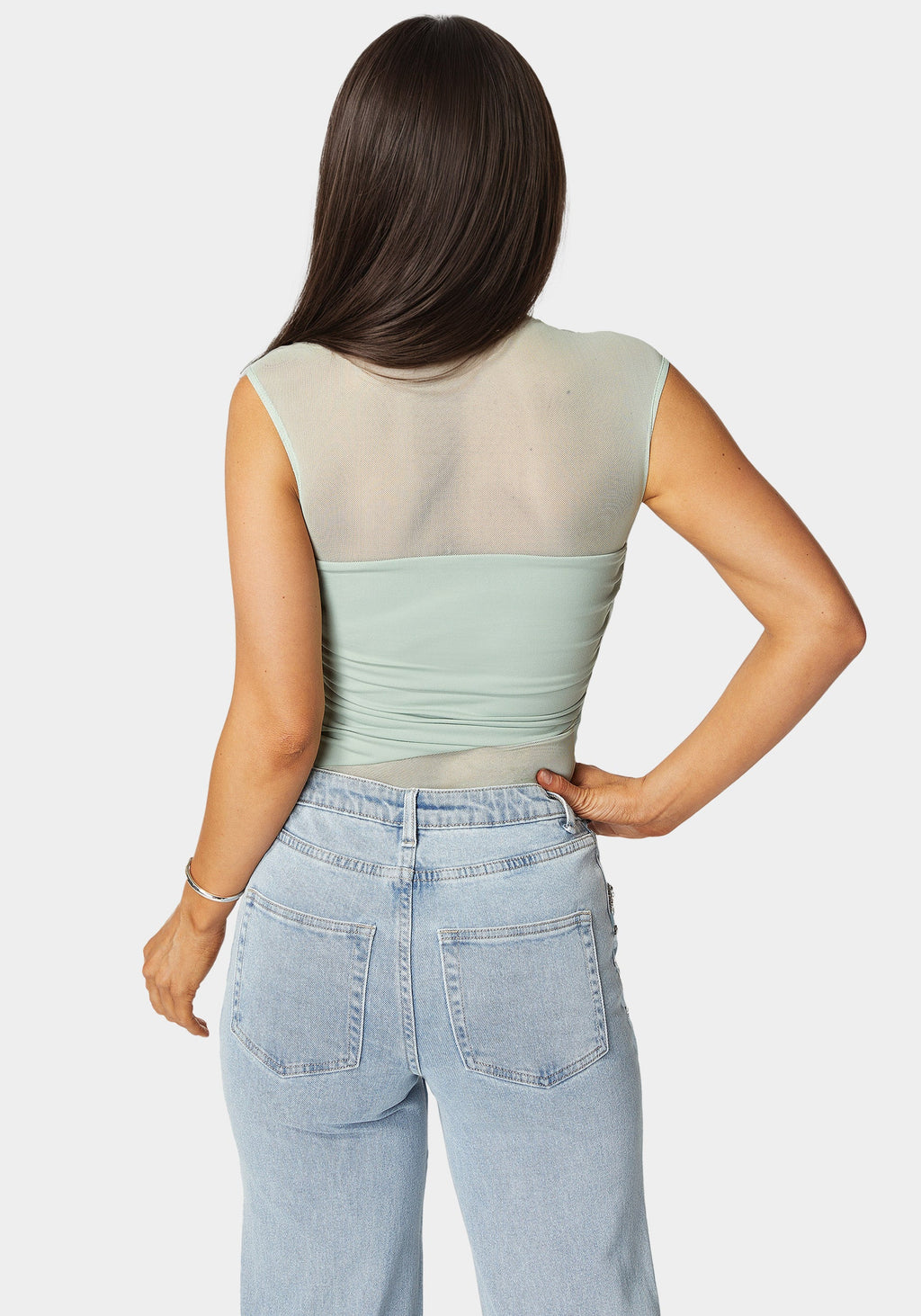 Draped Knit Bodysuit