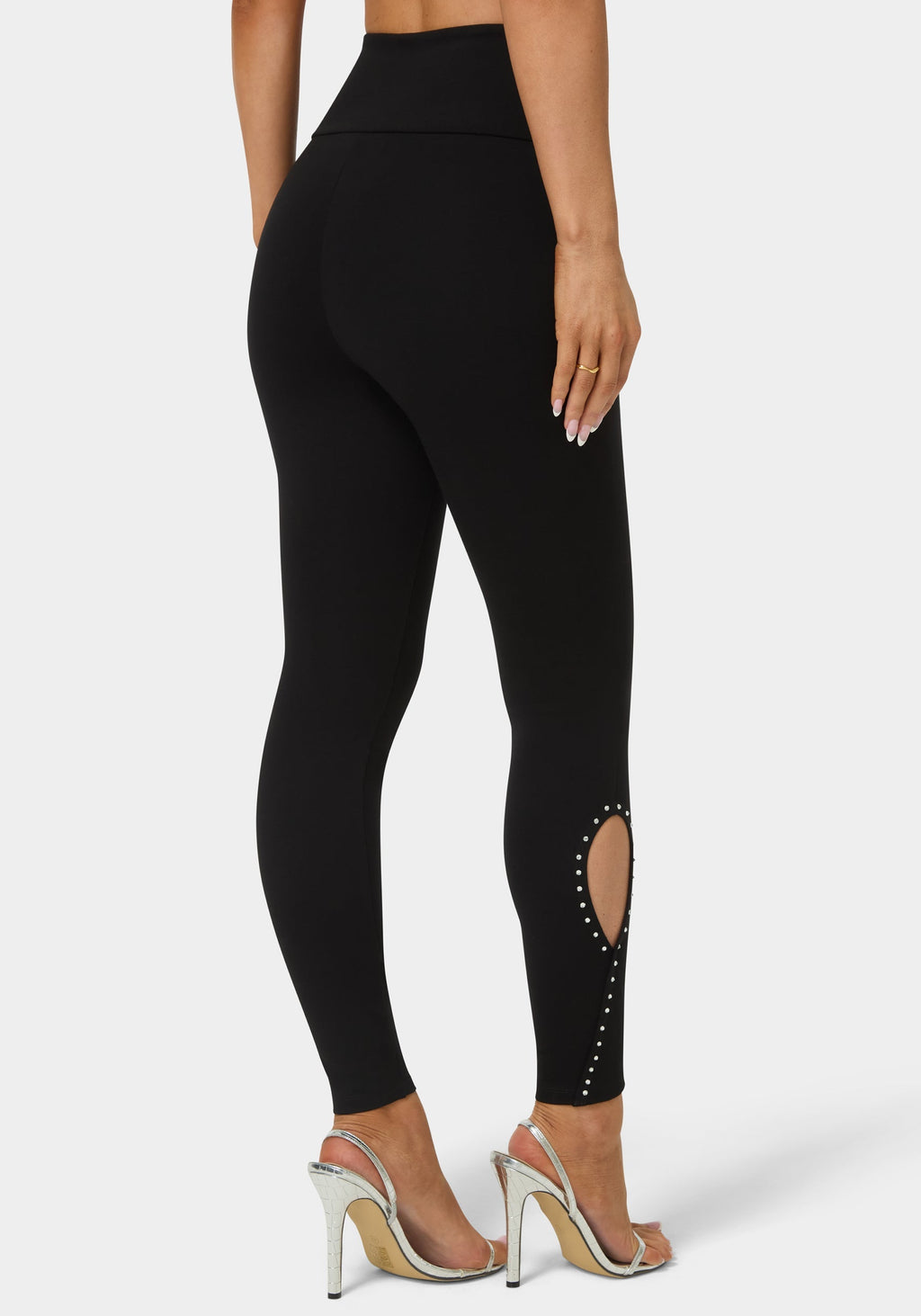 High Waist Rhinestone Legging