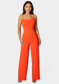 Fluid Crepe Palazzo Leg Jumpsuit