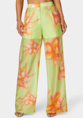 High Waist Palazzo Leg Pull On Pant