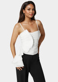 Poplin Asymmetric Ruffle Top