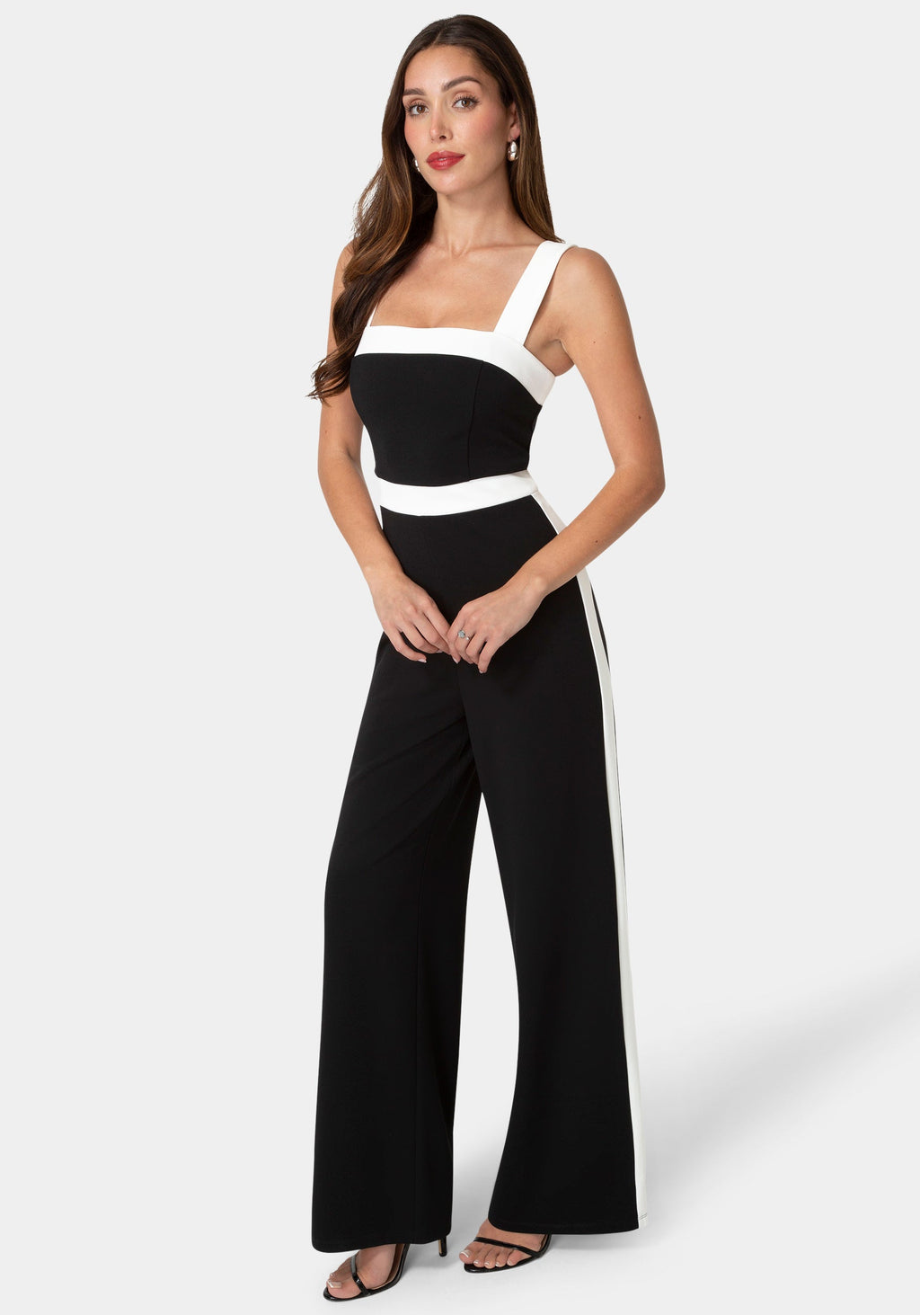 Colorblock Square Neck Jumpsuit