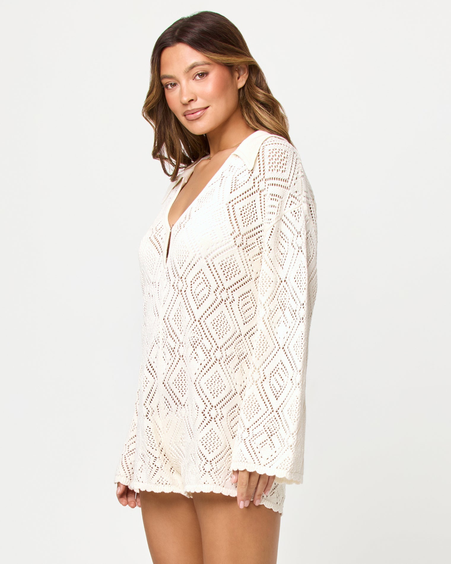 x The Salty Blonde Golden Daze Romper - Cream