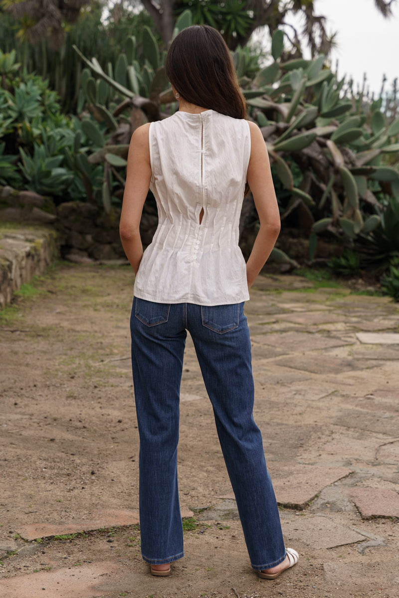 Scarlett High Rise Wide Leg Jeans Dark Wash