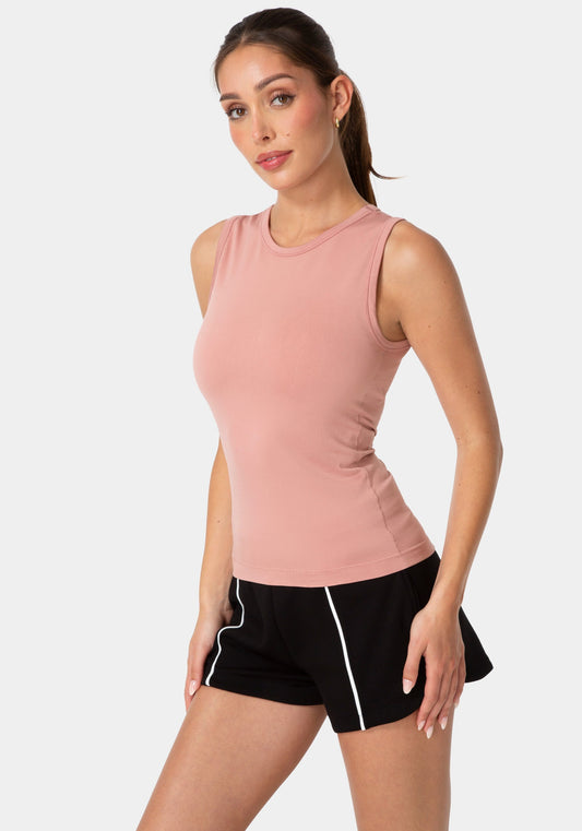 Double Front Seamless Tank With Foil Logo