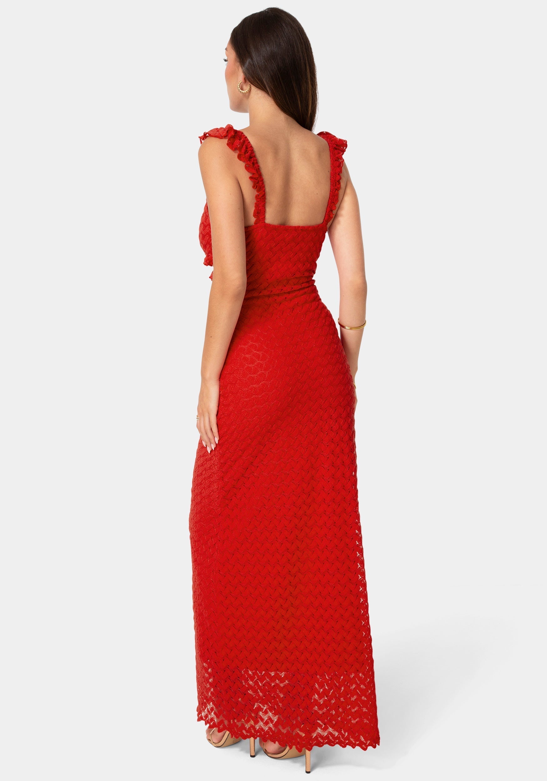 Lace Keyhole Maxi Dress