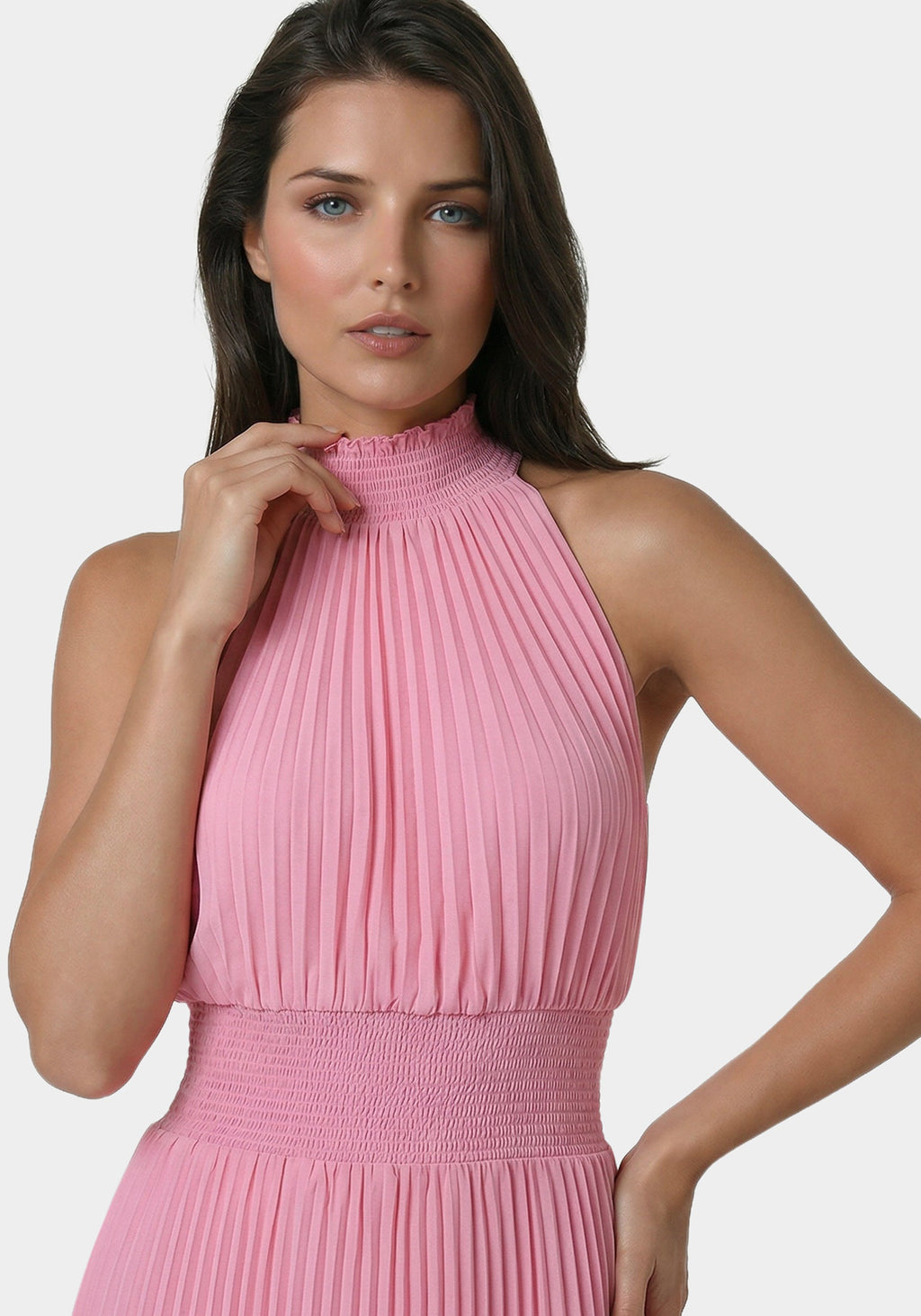 Sleeveless Pleated Dress