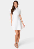 Fit and Flare Short Sleeve Bandage Dress
