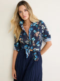 nz by NIC+ZOE Glowy Floral Core Cotton Crinkle Shirt