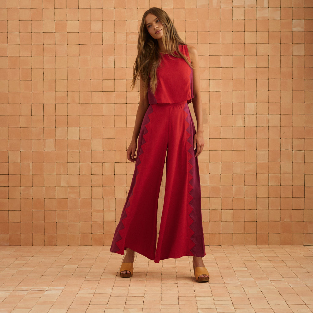 Charlie Jumpsuit In Foxglove Rosa