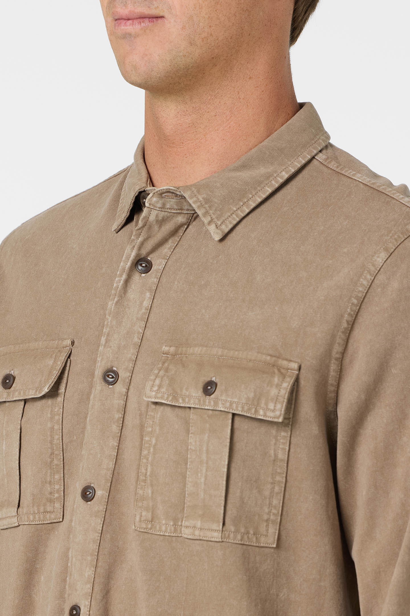 O'Riginals Long Sleeve Button Front Knit Shirt