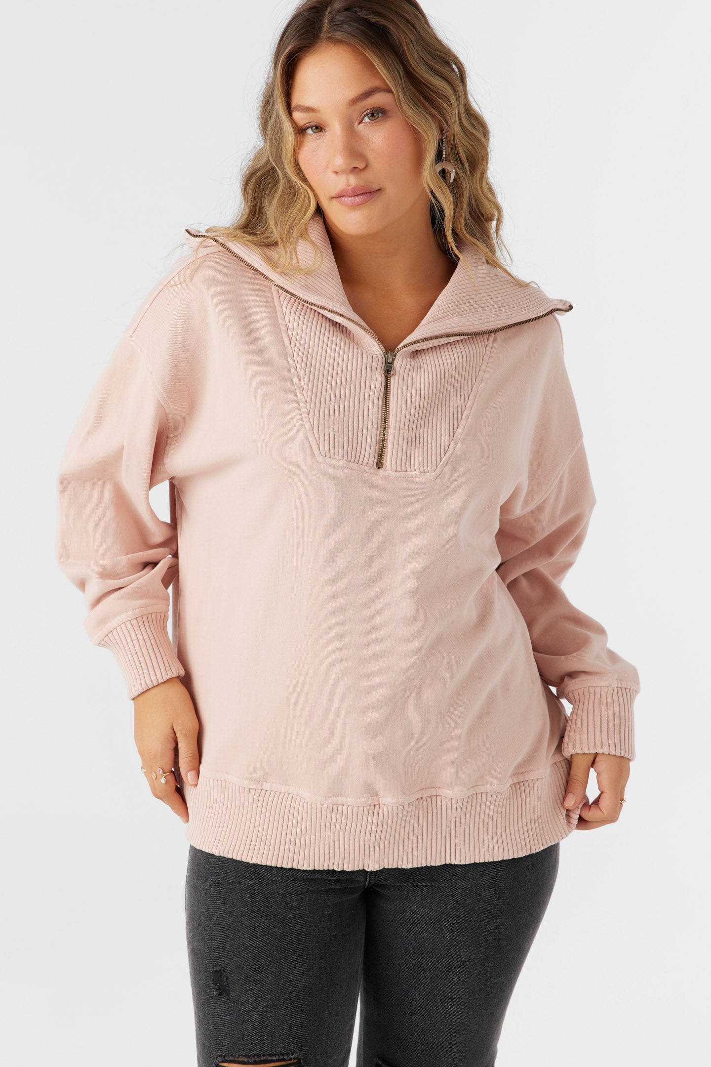 Karma French Terry Half Zip Pullover