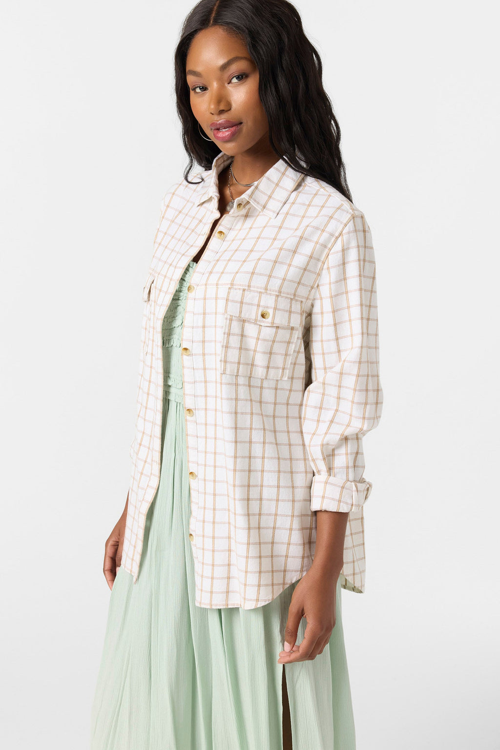 Brooks Flannel Long Sleeve Top