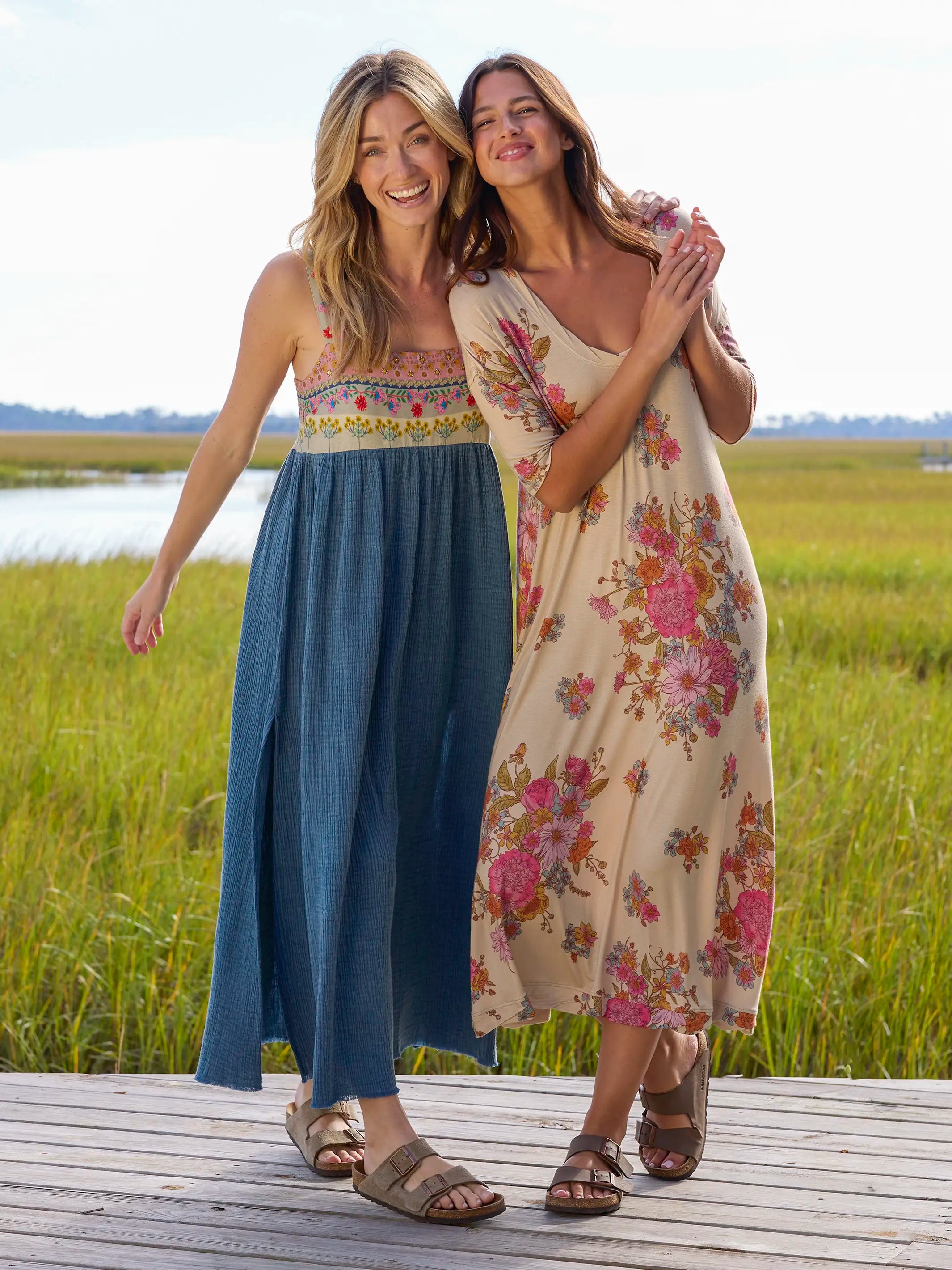 Tricia Embellished Maxi Dress - Slate Blue
