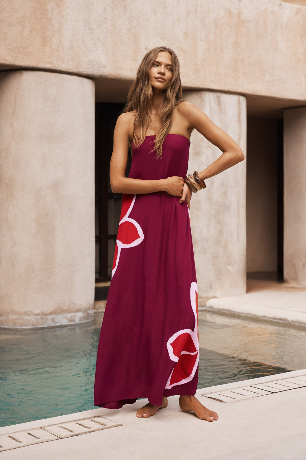 Gina Dress In Gazamia Rosa