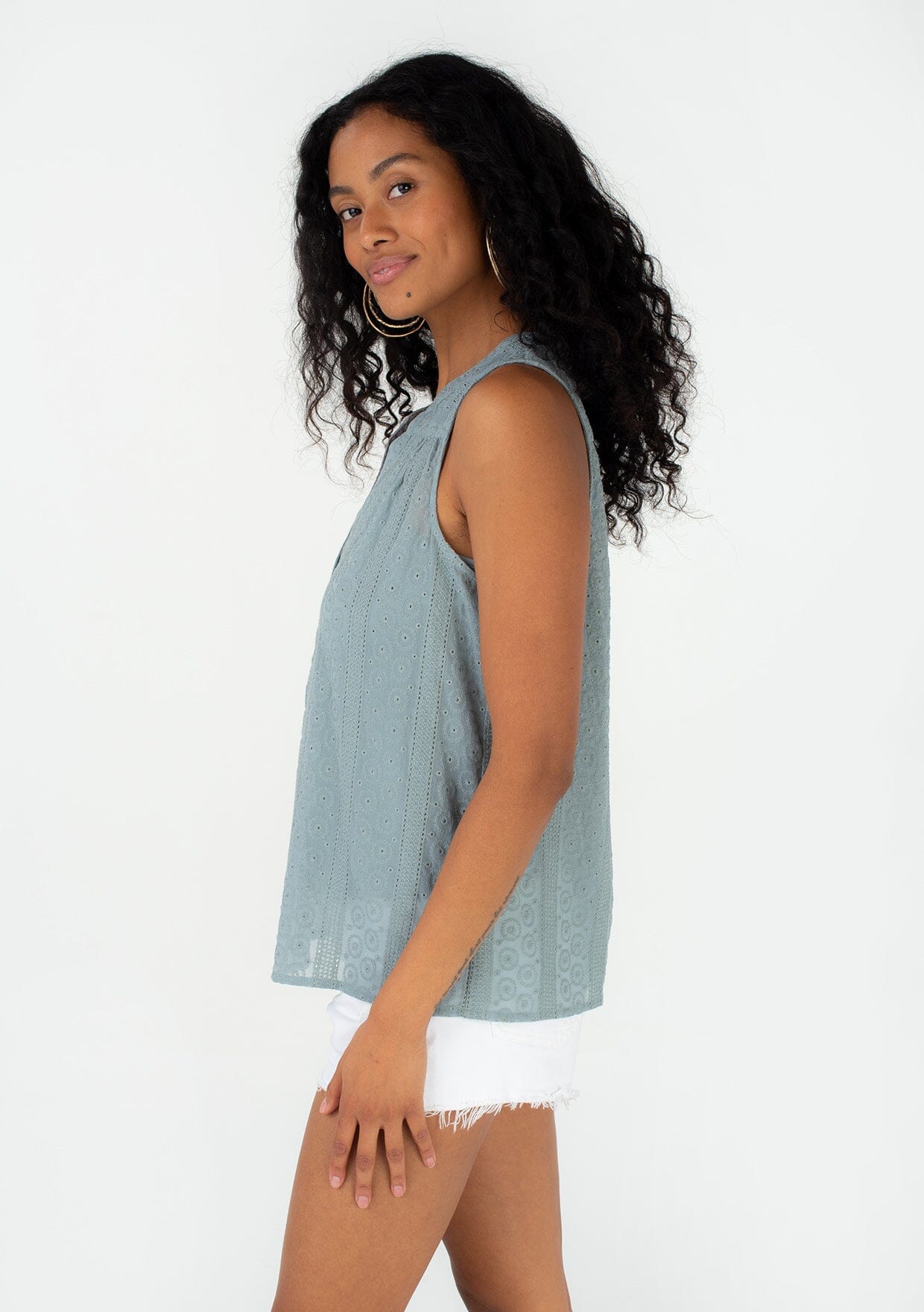 Last Chance Eyelet Tank Top