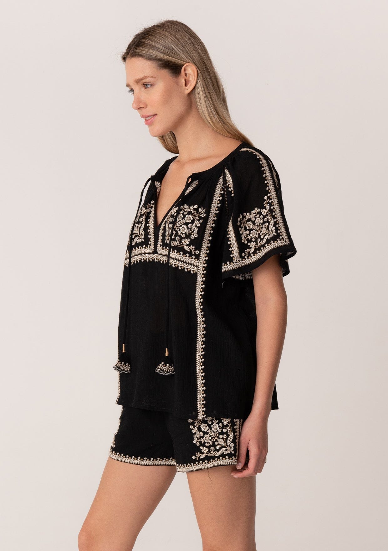 Dixie Cotton Embroidered Top