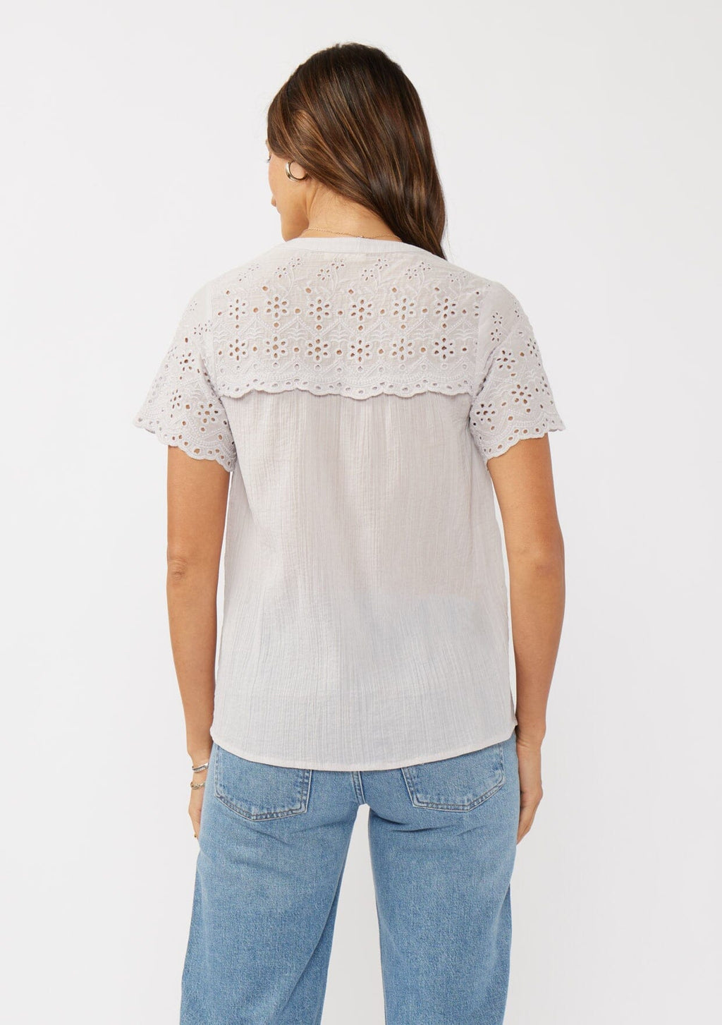 Levana Floral Eyelet Top