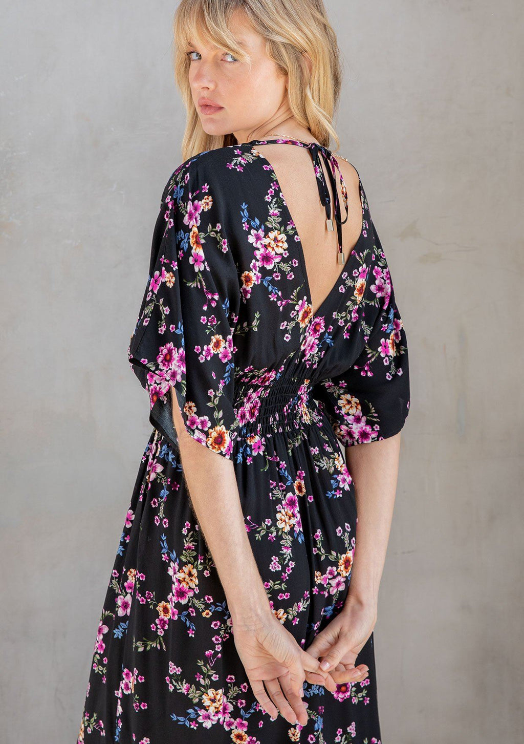 Getaway Kimono Sleeve Maxi Dress