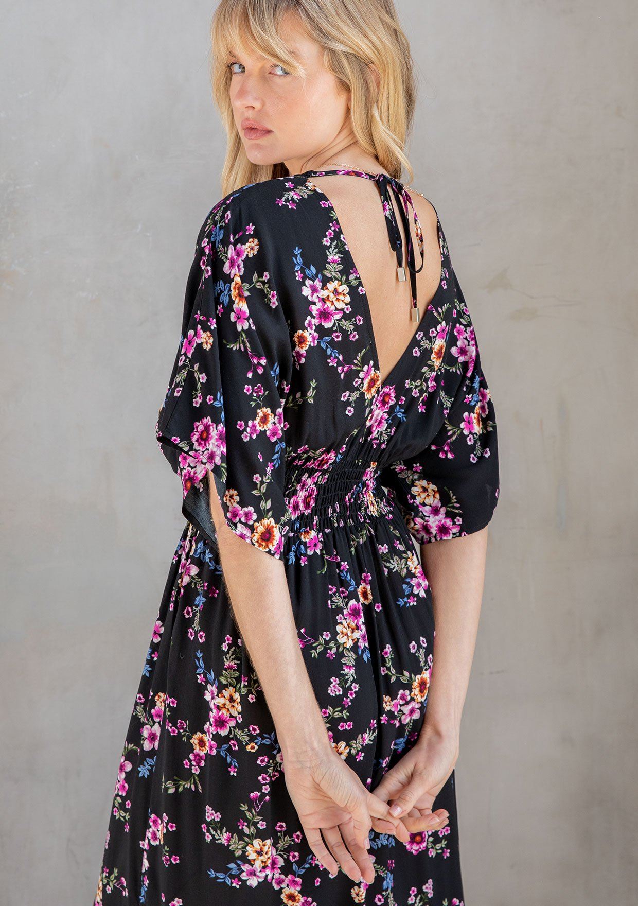 Getaway Kimono Sleeve Maxi Dress