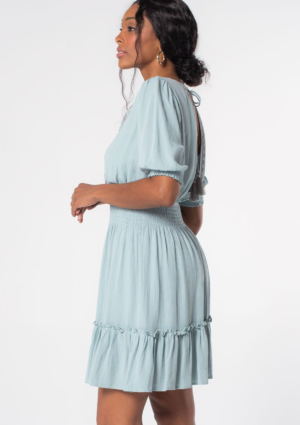Libra Embroidered Mini Dress