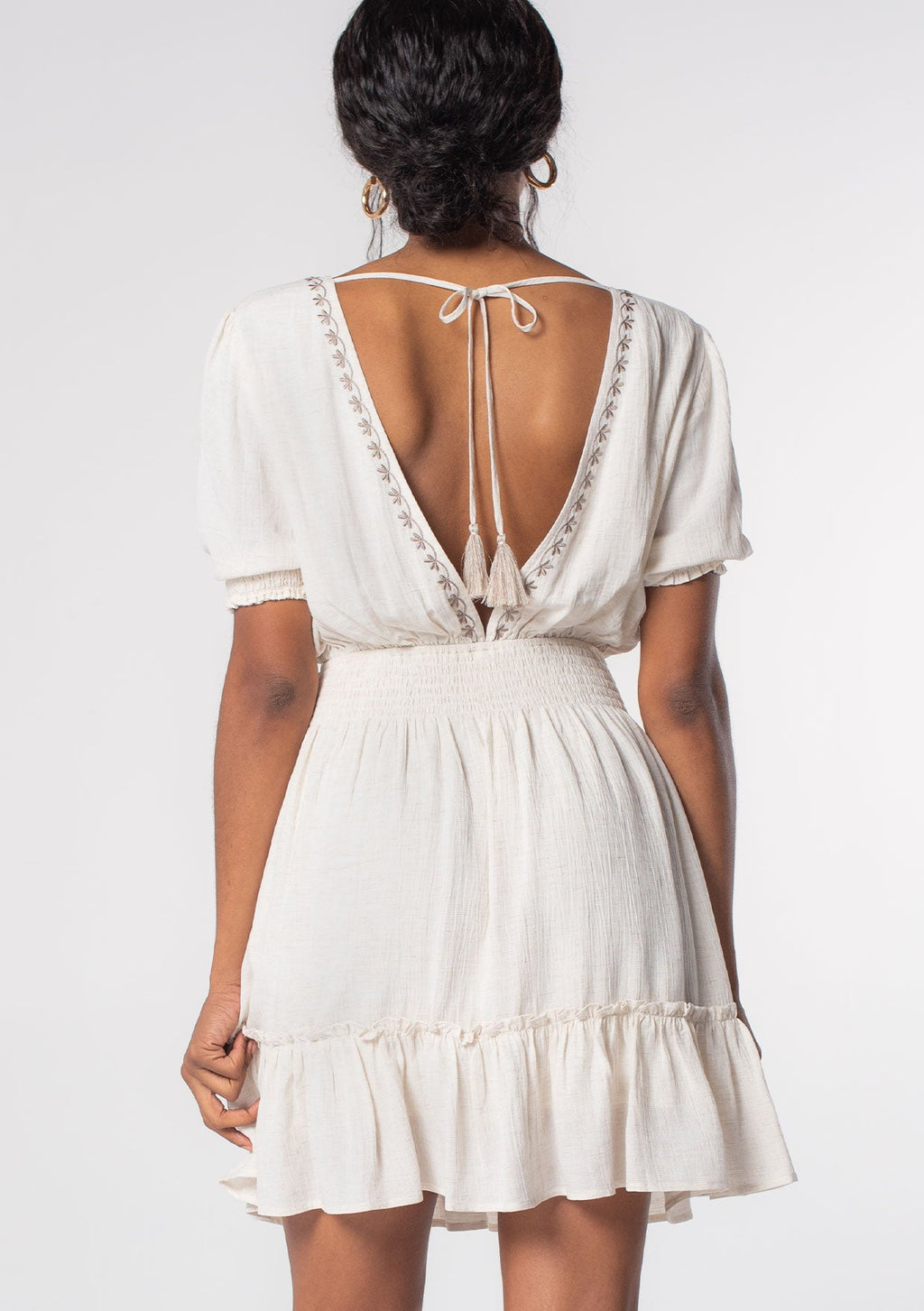 Libra Embroidered Mini Dress