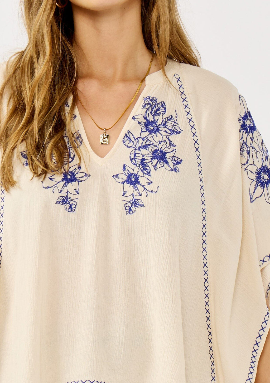 So Free Embroidered Top