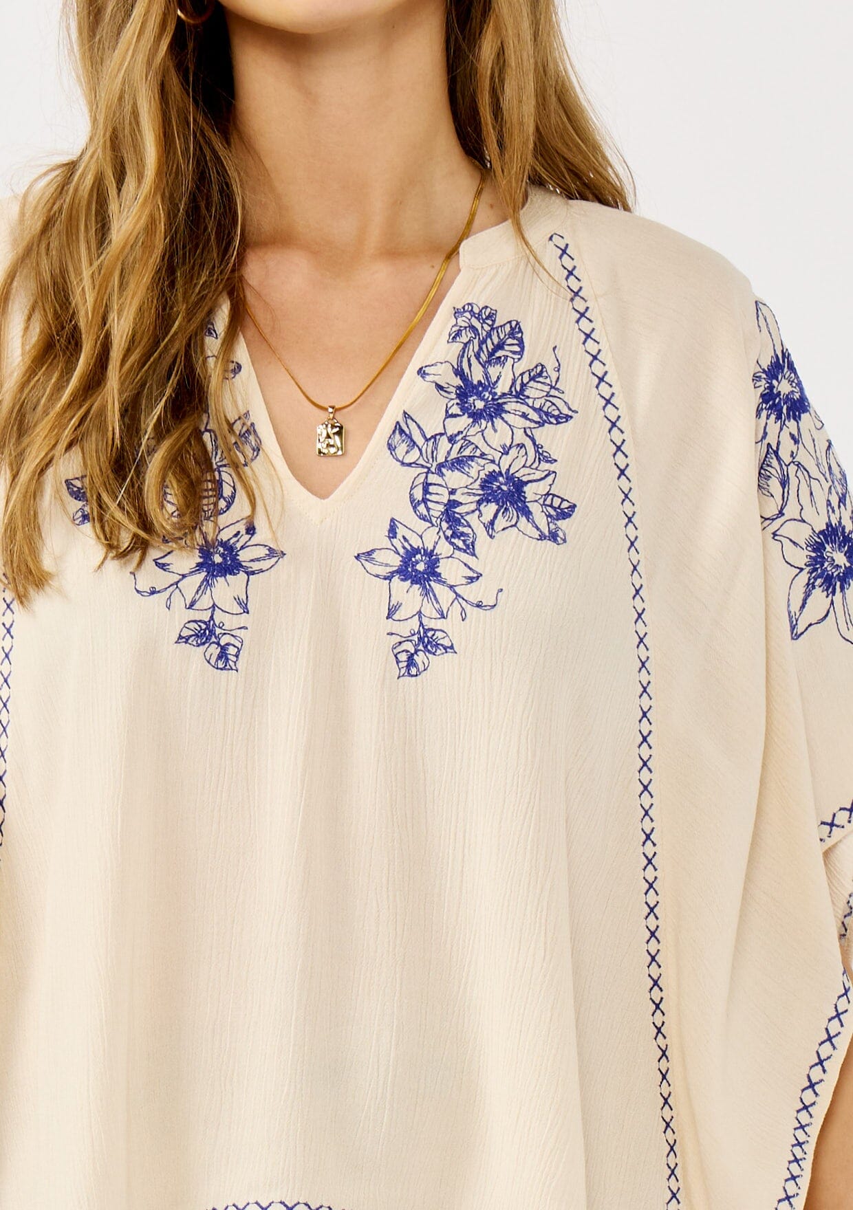 So Free Embroidered Top