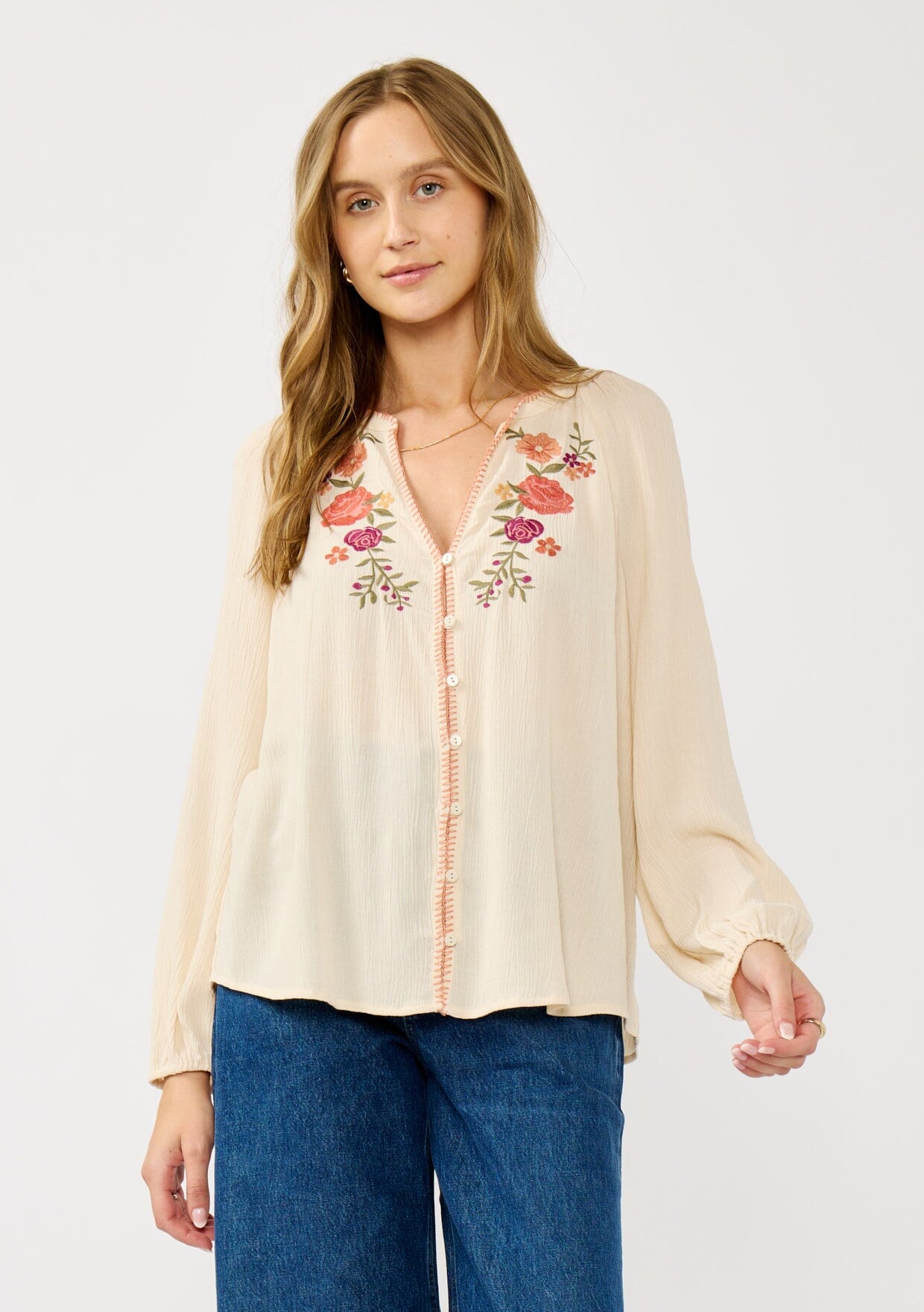 Desert Hideaway Embroidered Blouse
