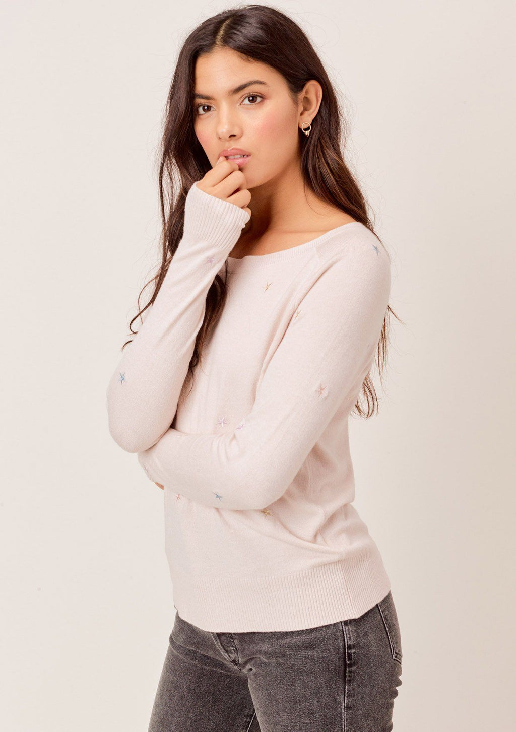 Seeing Stars Embroidered Sweater