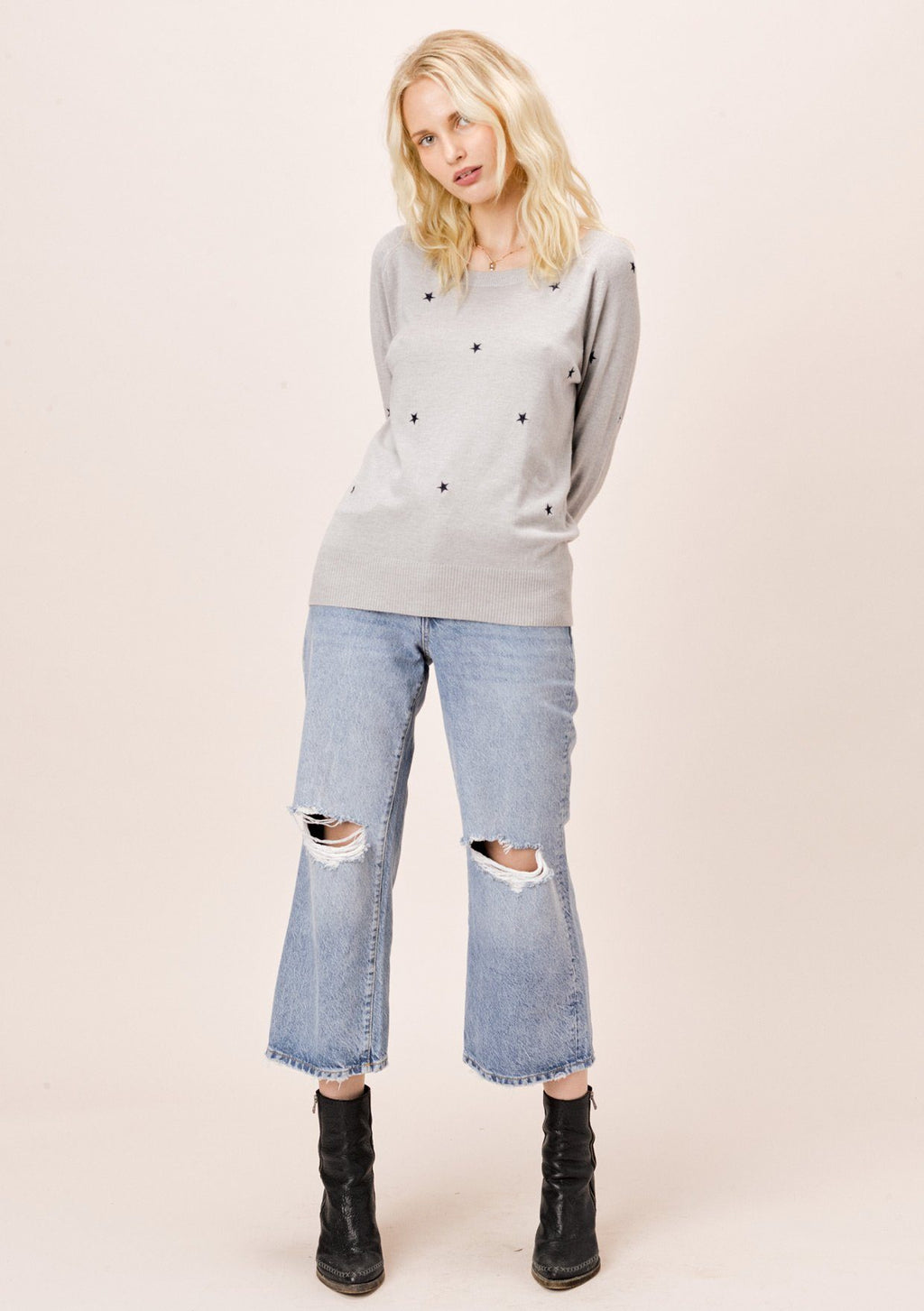 Seeing Stars Embroidered Sweater