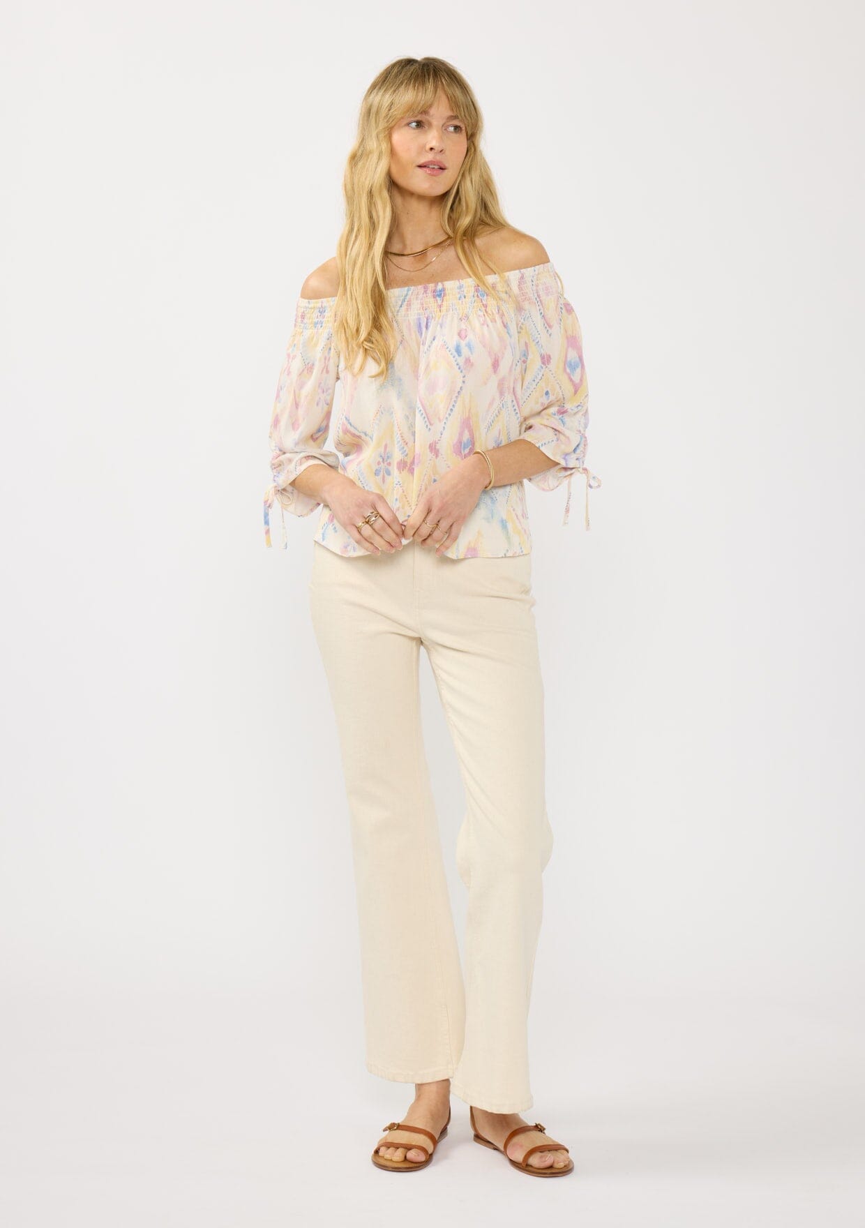 Sunwashed Off Shoulder Top