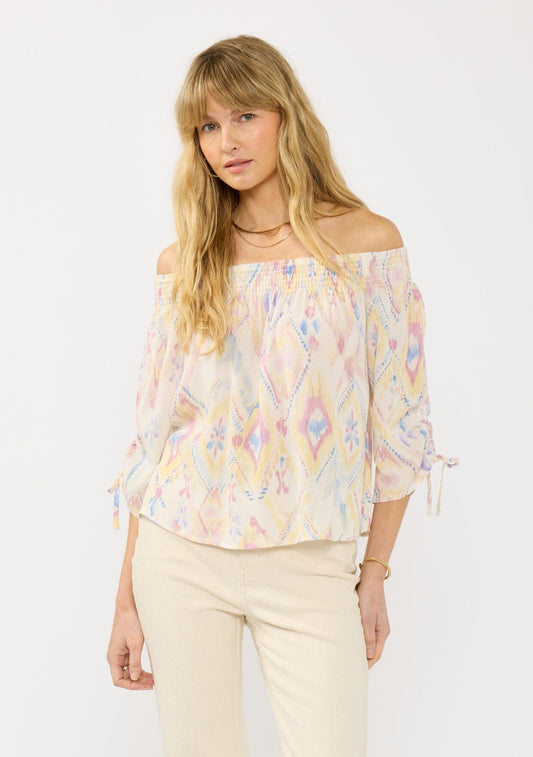 Sunwashed Off Shoulder Top